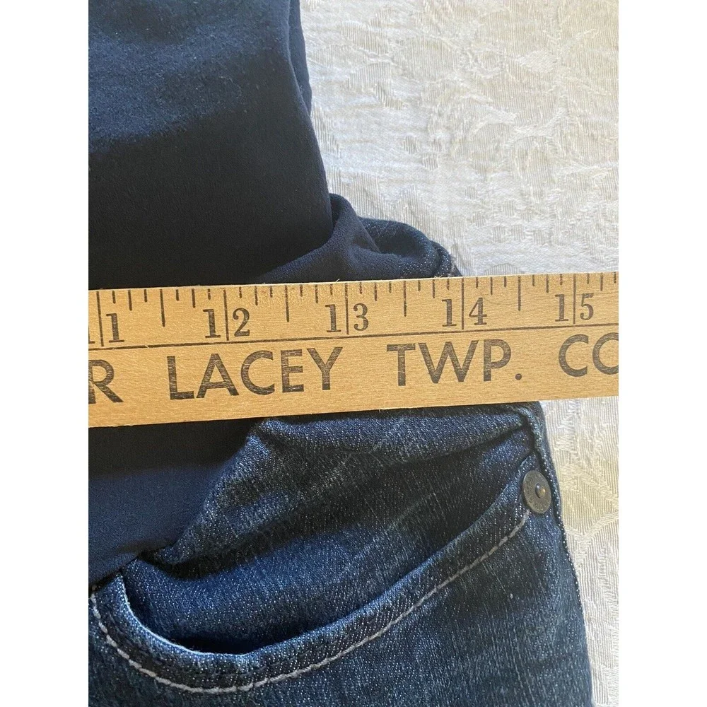 A Pea In The Pod Womens Maternity Dark Blue Denim Skinny Pull On Jeans Size XS - Picture 6 of 8